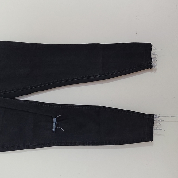 Spanx Vintage Desstressed Ankle Skinny Jeans Black Size M - Picture 3 of 8